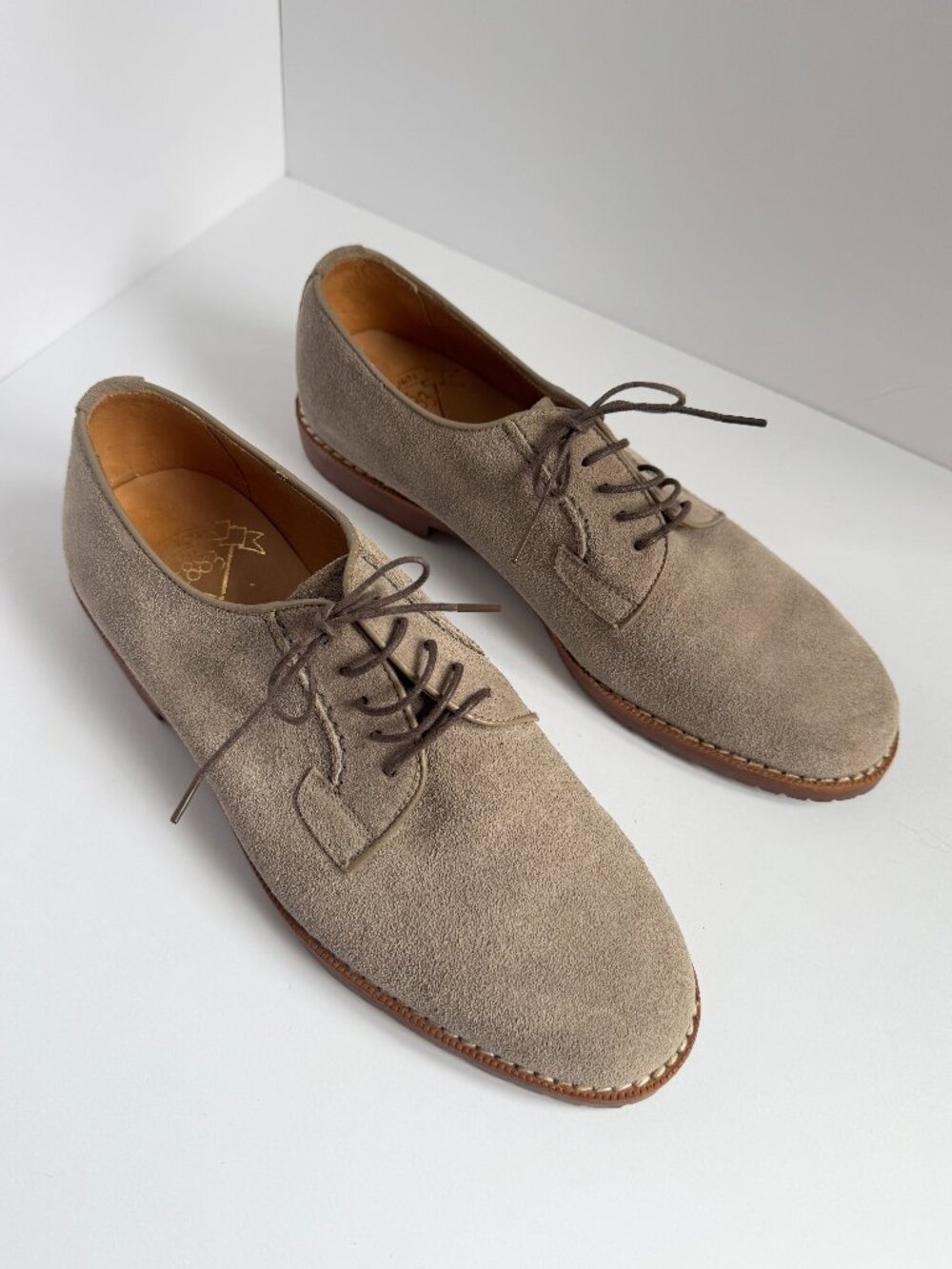 VINTAGE 70s/80s SUEDE DERBY DRESS SHOES Handcrafted by H.H. Brown 1883